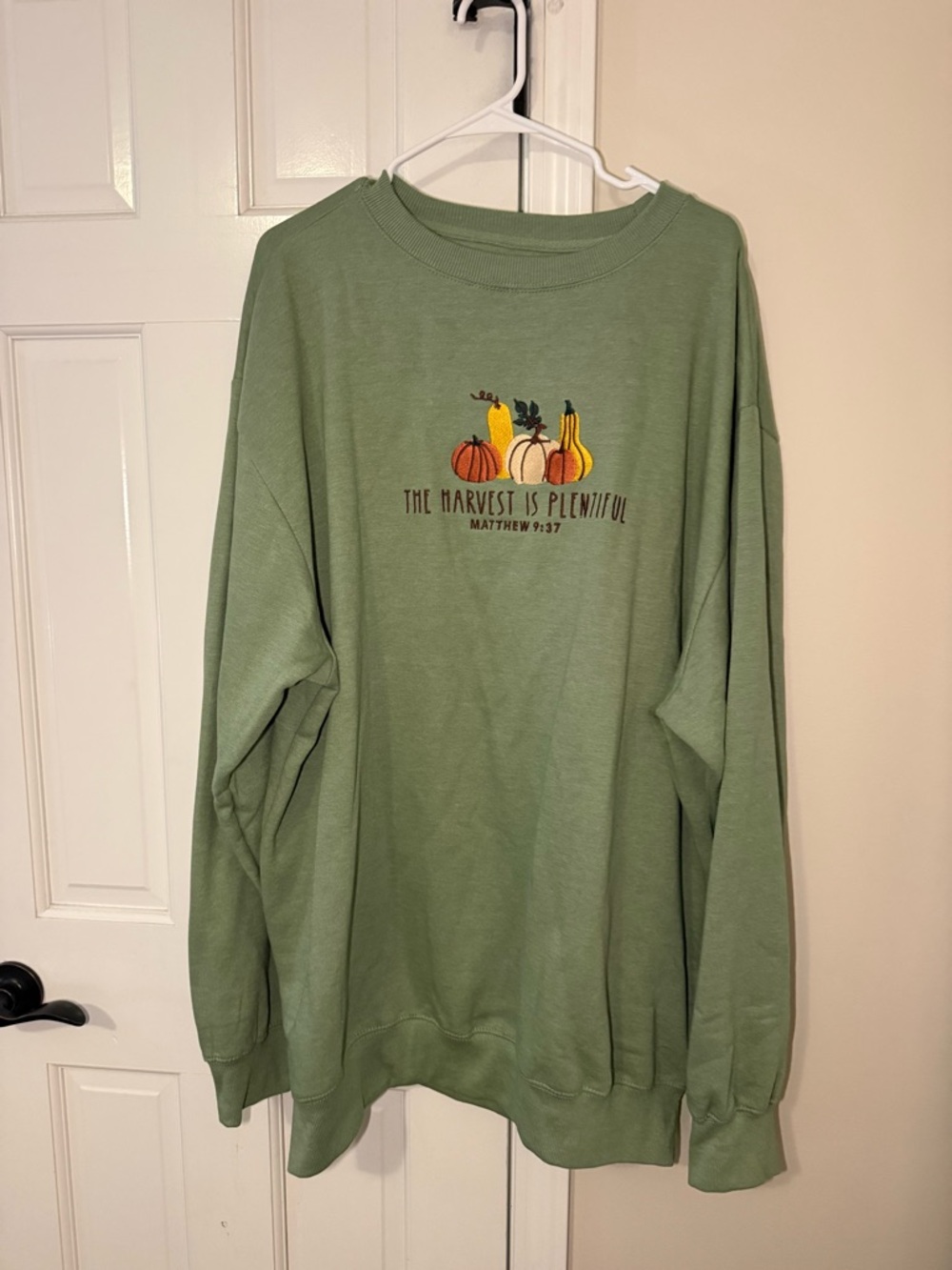 Crewneck Sweatshirt - Sage Green Harvest Graphic